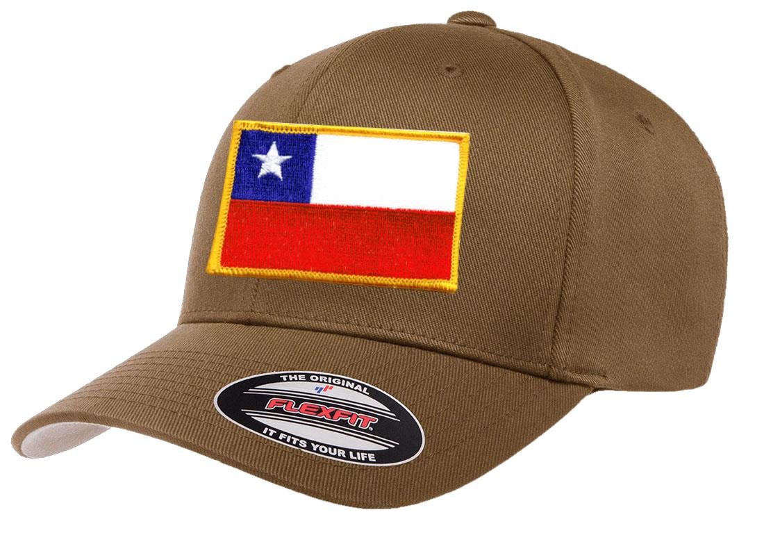Chile Country Flag Flexfit 6277 Athletic Baseball Fitted Hat Cap - Picture 6 of 26