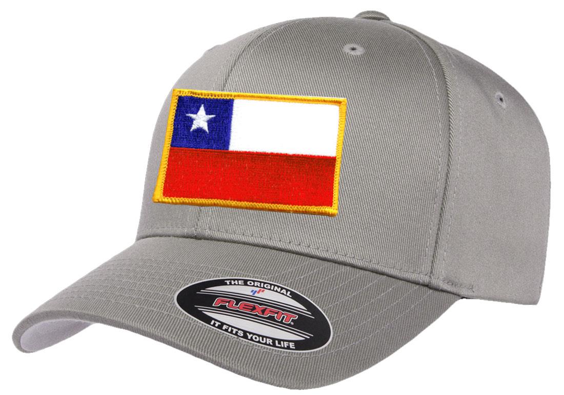 Chile Country Flag Flexfit 6277 Athletic Baseball Fitted Hat Cap - Picture 9 of 26