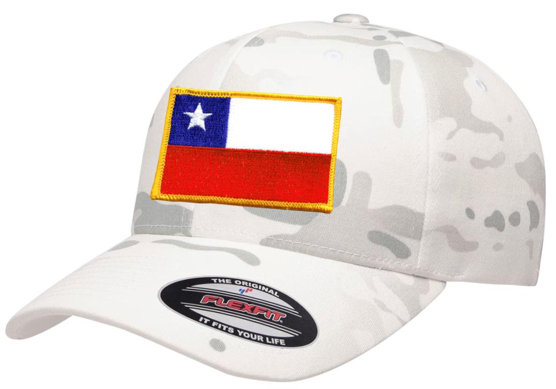 Chile Country Flag Flexfit 6277 Athletic Baseball Fitted Hat Cap - Picture 17 of 26