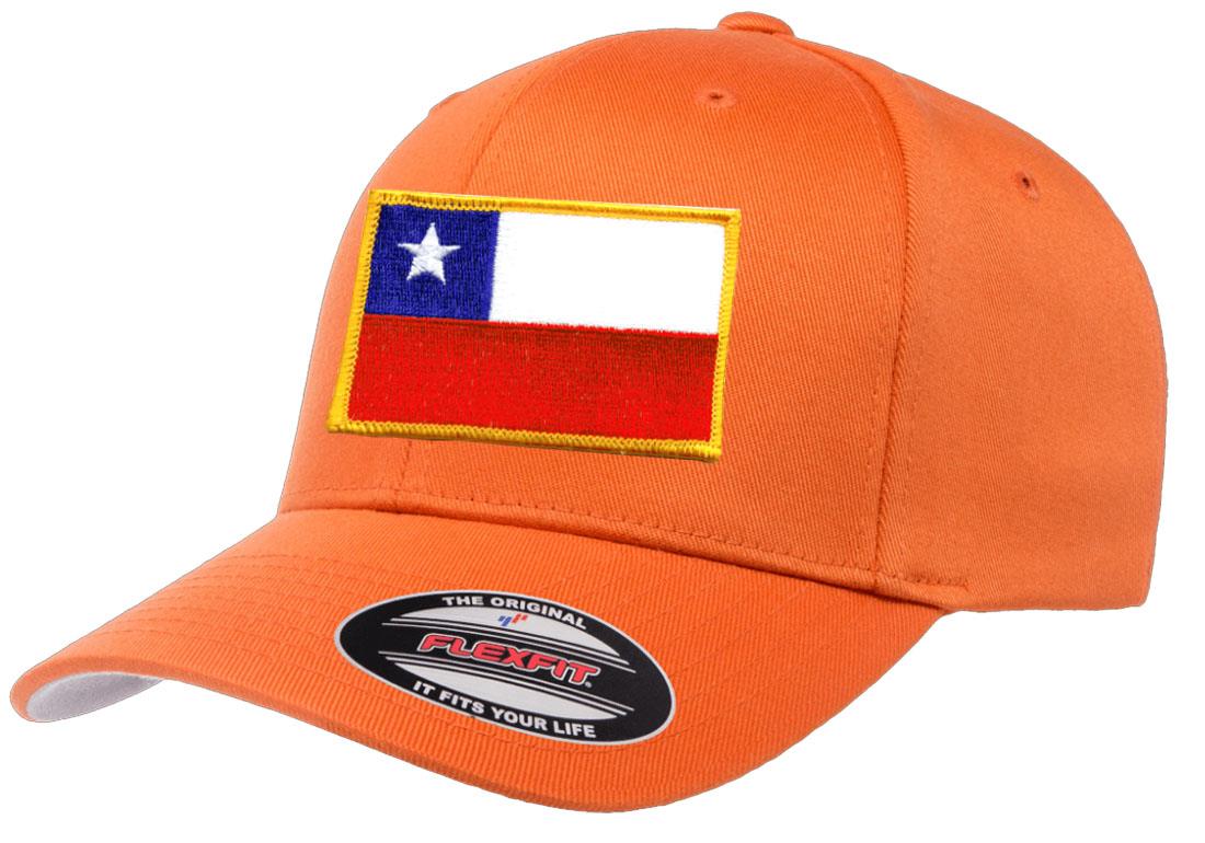 Chile Country Flag Flexfit 6277 Athletic Baseball Fitted Hat Cap - Picture 20 of 26