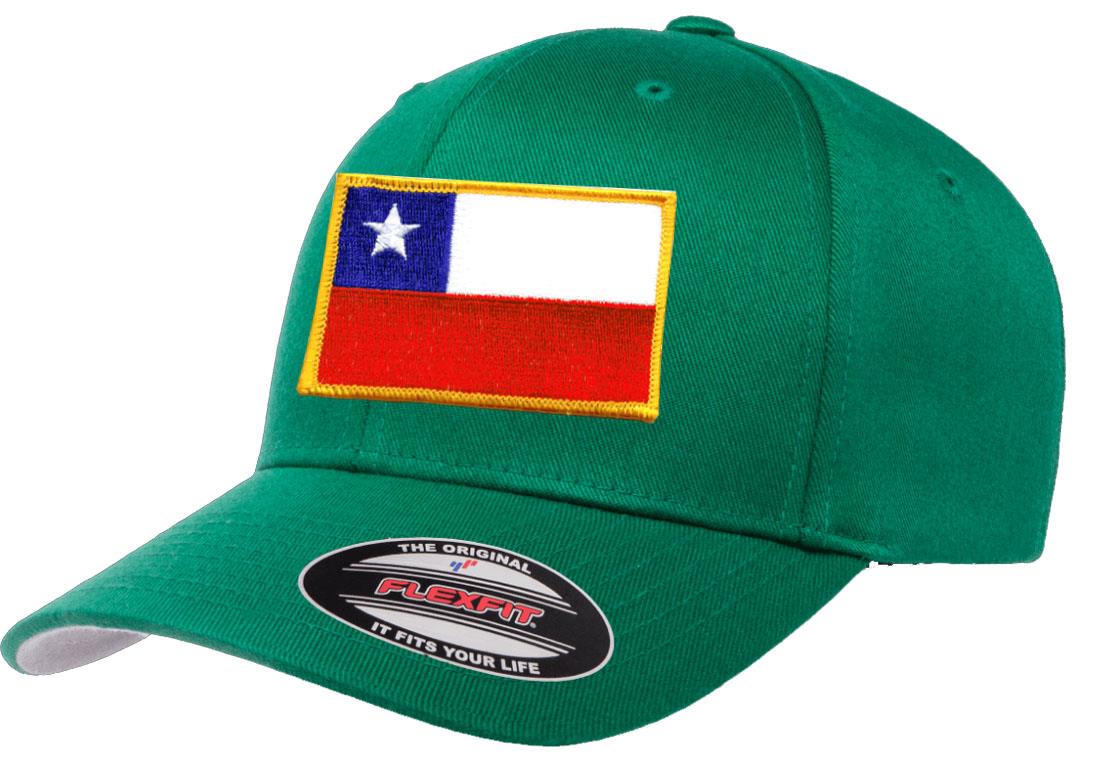 Chile Country Flag Flexfit 6277 Athletic Baseball Fitted Hat Cap - Picture 21 of 26