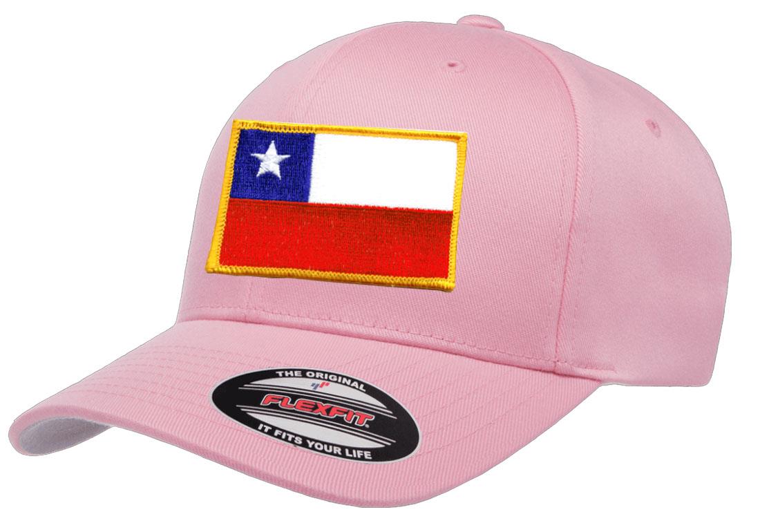 Chile Country Flag Flexfit 6277 Athletic Baseball Fitted Hat Cap - Picture 22 of 26