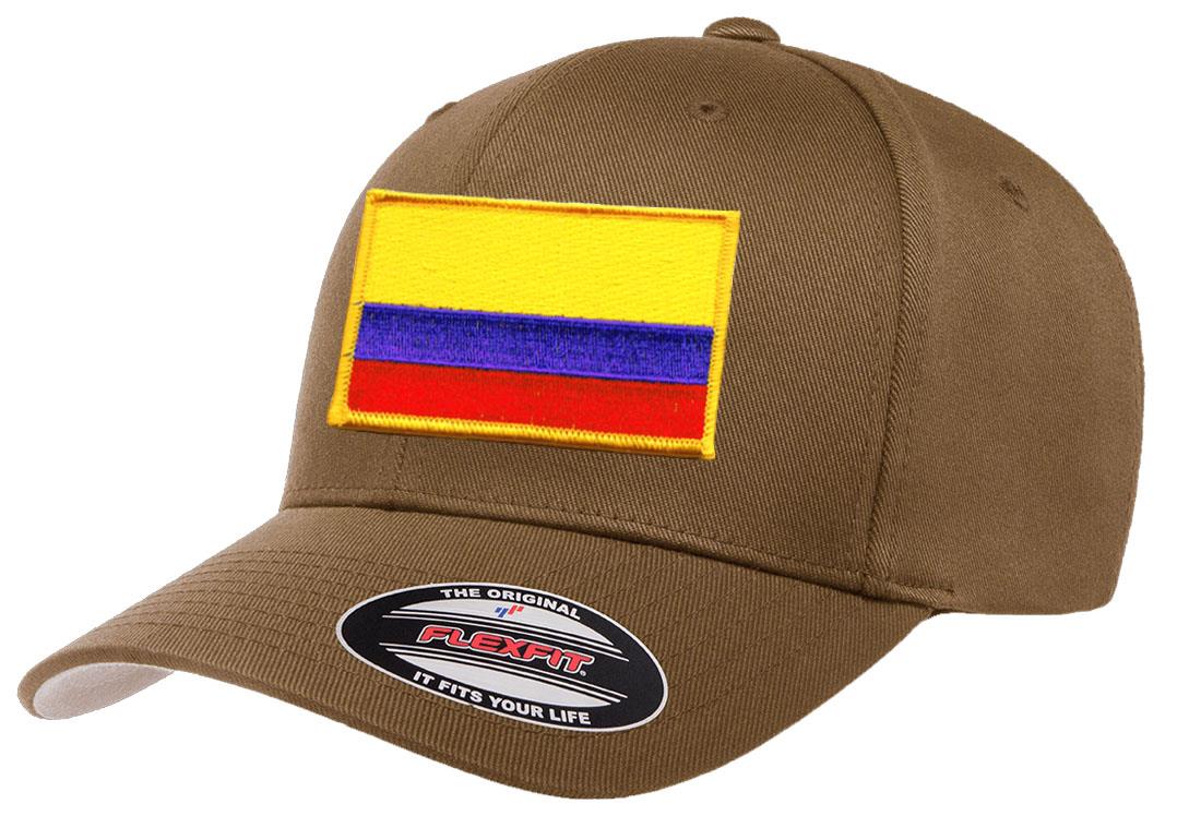 Gorra de béisbol atlético con bandera del país de Colombia Flexfit 6277 - Imagen 6 de 26