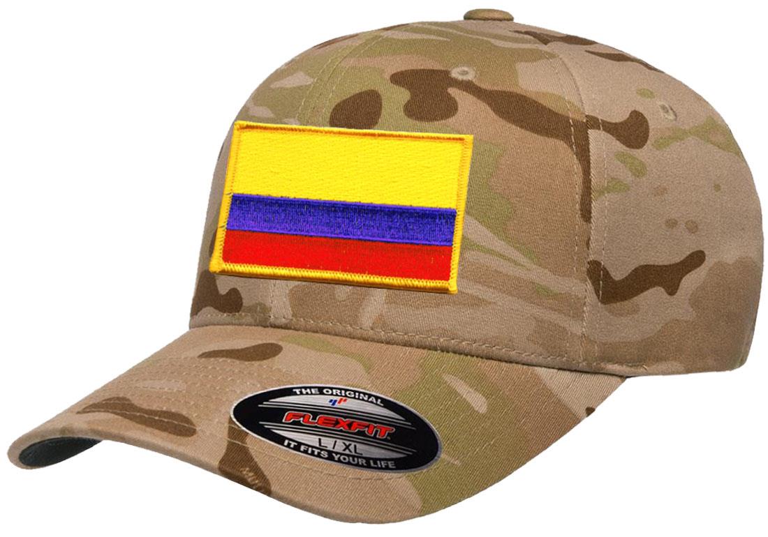 Gorra de béisbol atlético con bandera del país de Colombia Flexfit 6277 - Imagen 15 de 26