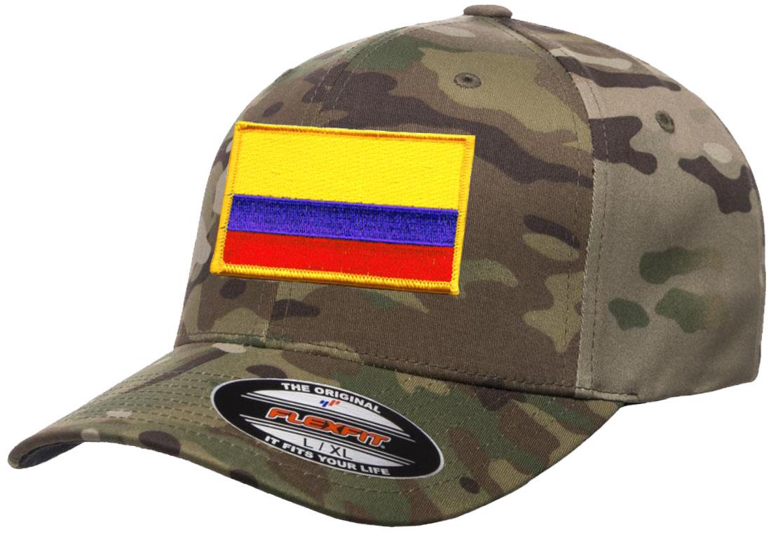 Gorra de béisbol atlético con bandera del país de Colombia Flexfit 6277 - Imagen 14 de 26