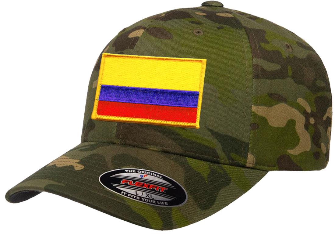 Gorra de béisbol atlético con bandera del país de Colombia Flexfit 6277 - Imagen 16 de 26