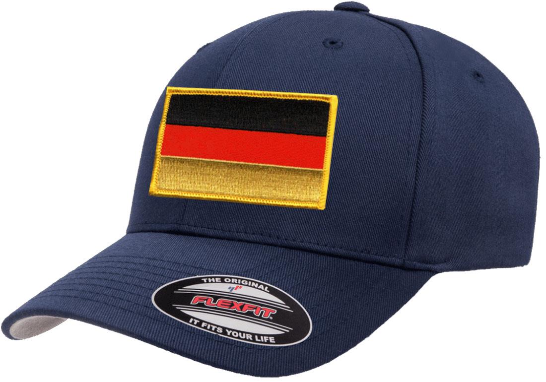 Germany Country Flag Flexfit 6277 Athletic Baseball Fitted Hat Cap - Picture 18 of 26