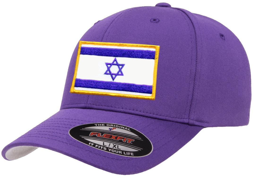 Israel Country Flag Flexfit 6277 Athletic Baseball Fitted Hat Cap - Picture 23 of 26