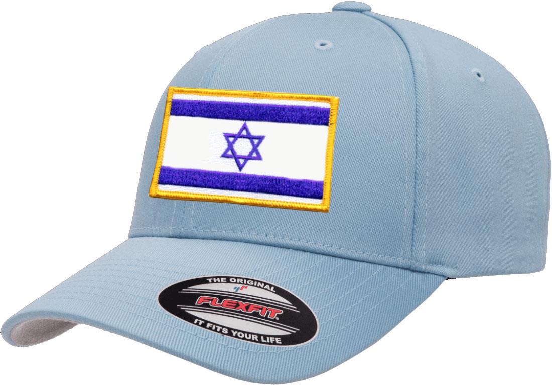 Israel Country Flag Flexfit 6277 Athletic Baseball Fitted Hat Cap - Picture 11 of 26