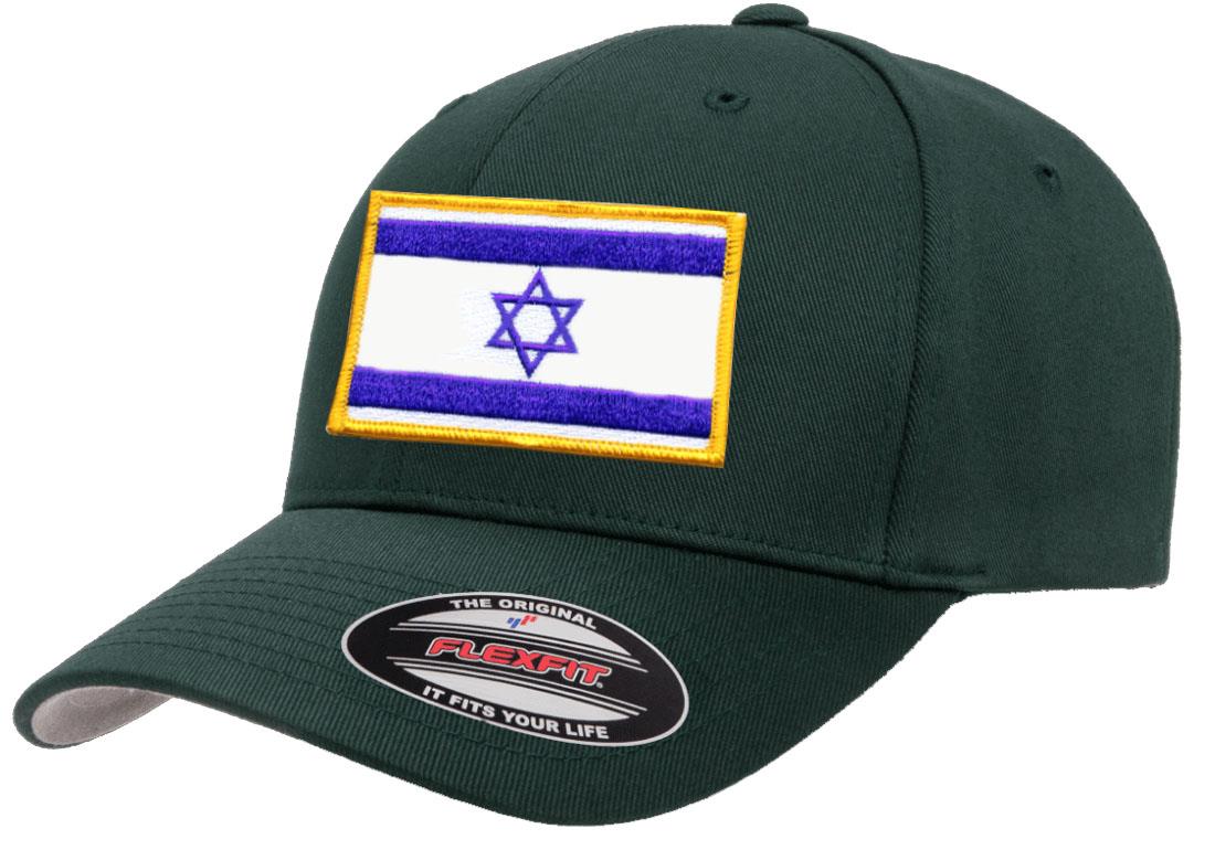 Israel Country Flag Flexfit 6277 Athletic Baseball Fitted Hat Cap - Picture 7 of 26