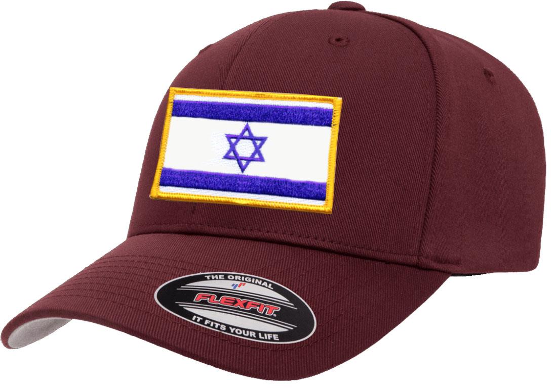 Israel Country Flag Flexfit 6277 Athletic Baseball Fitted Hat Cap - Picture 12 of 26