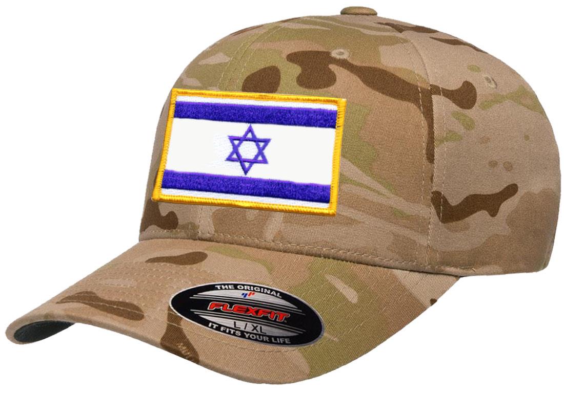 Israel Country Flag Flexfit 6277 Athletic Baseball Fitted Hat Cap - Picture 15 of 26