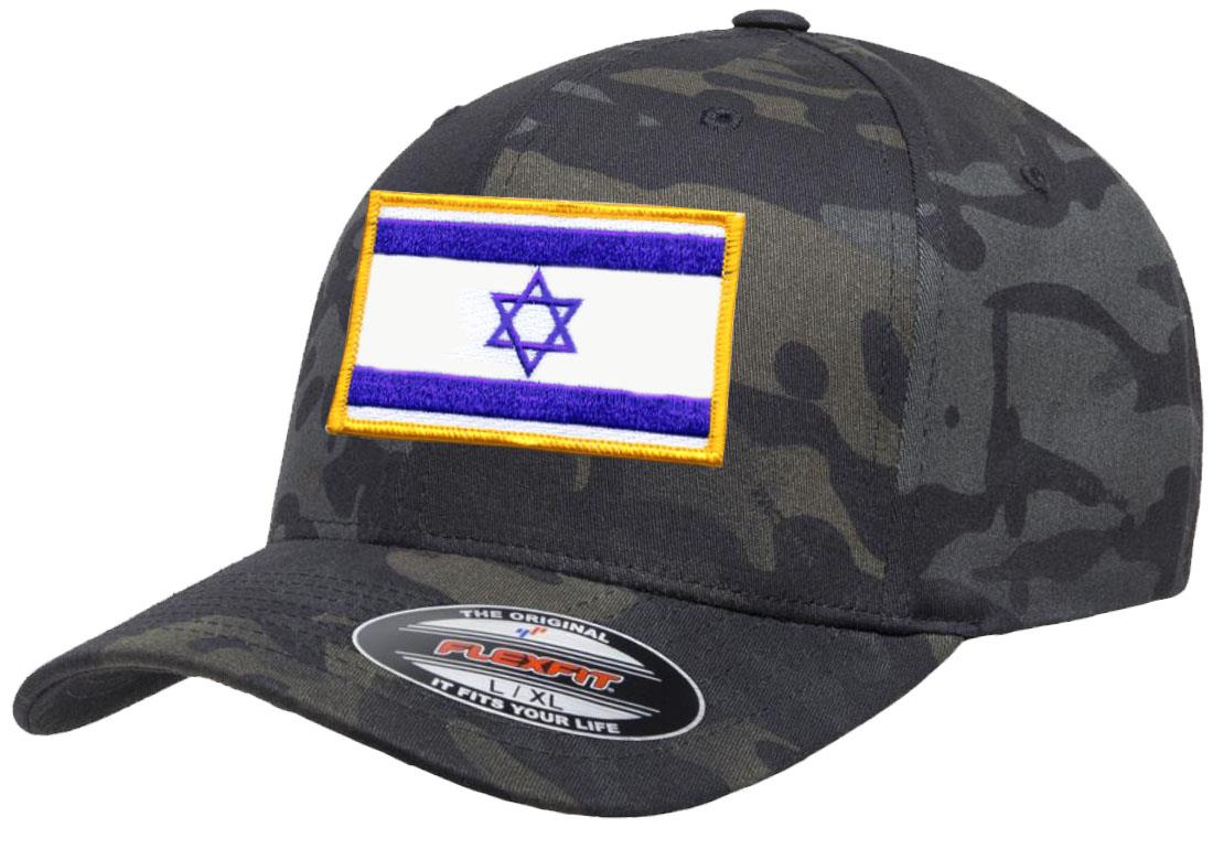 Israel Country Flag Flexfit 6277 Athletic Baseball Fitted Hat Cap - Picture 13 of 26
