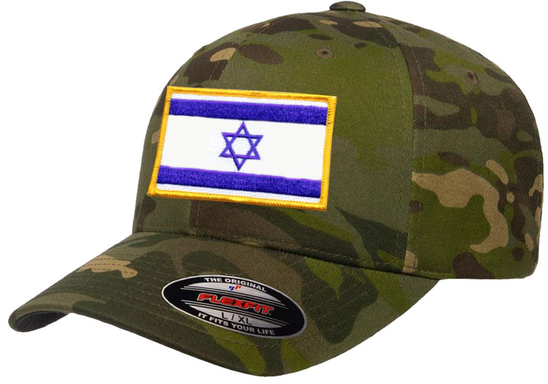 Israel Country Flag Flexfit 6277 Athletic Baseball Fitted Hat Cap - Picture 16 of 26