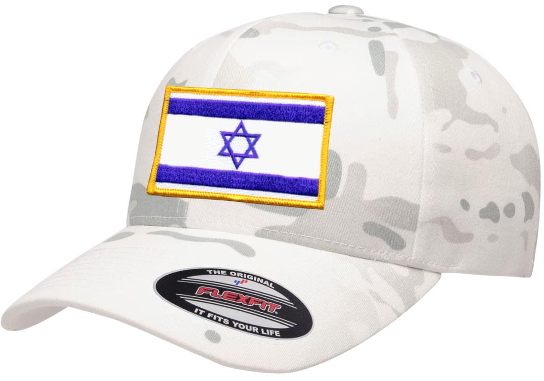 Israel Country Flag Flexfit 6277 Athletic Baseball Fitted Hat Cap - Picture 17 of 26