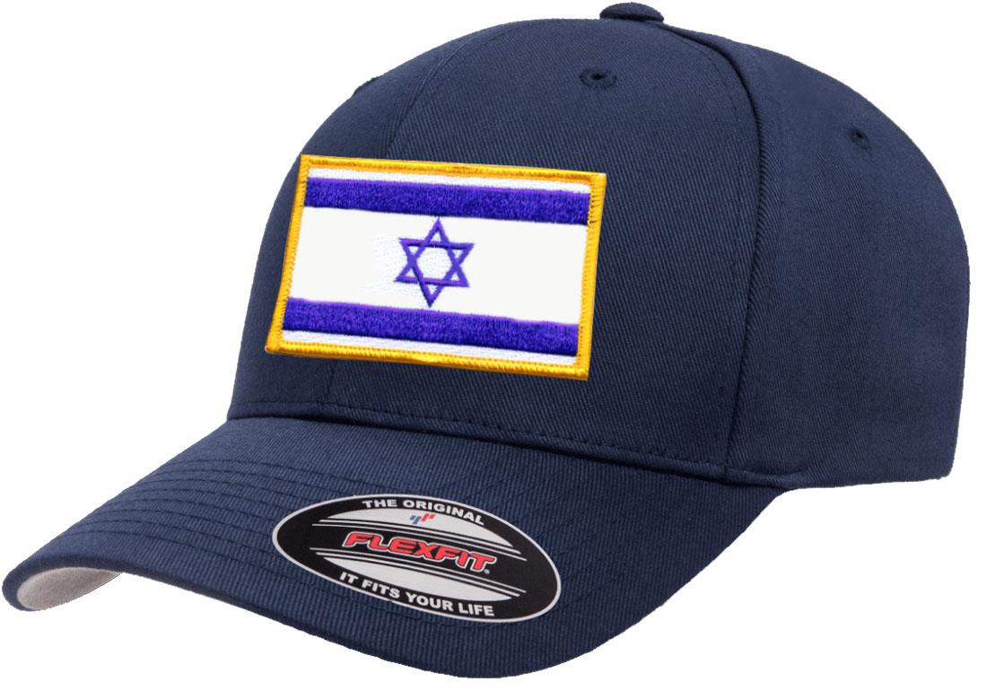 Israel Country Flag Flexfit 6277 Athletic Baseball Fitted Hat Cap - Picture 18 of 26