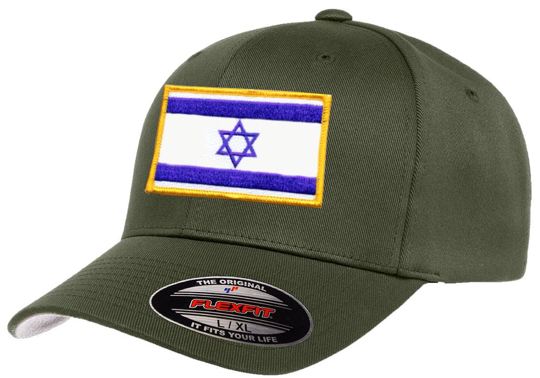 Israel Country Flag Flexfit 6277 Athletic Baseball Fitted Hat Cap - Picture 19 of 26