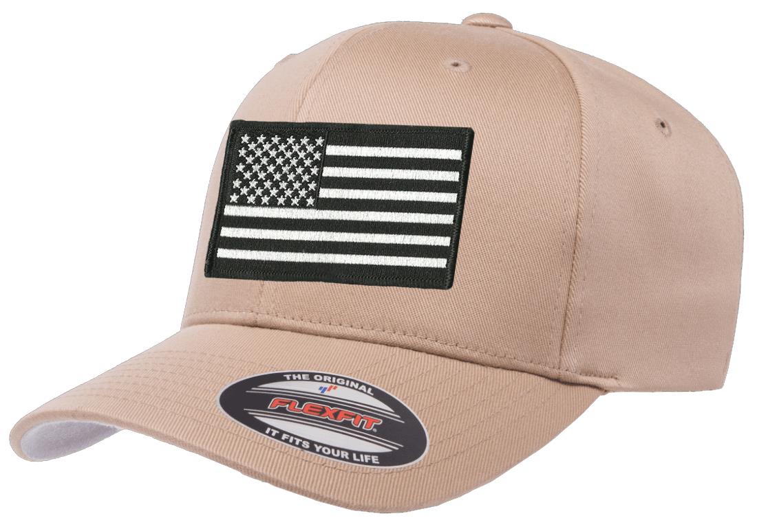 Tactical USA American Patriotic Flag Flexfit 6277 Baseball Fitted Hat Cap - Picture 10 of 26