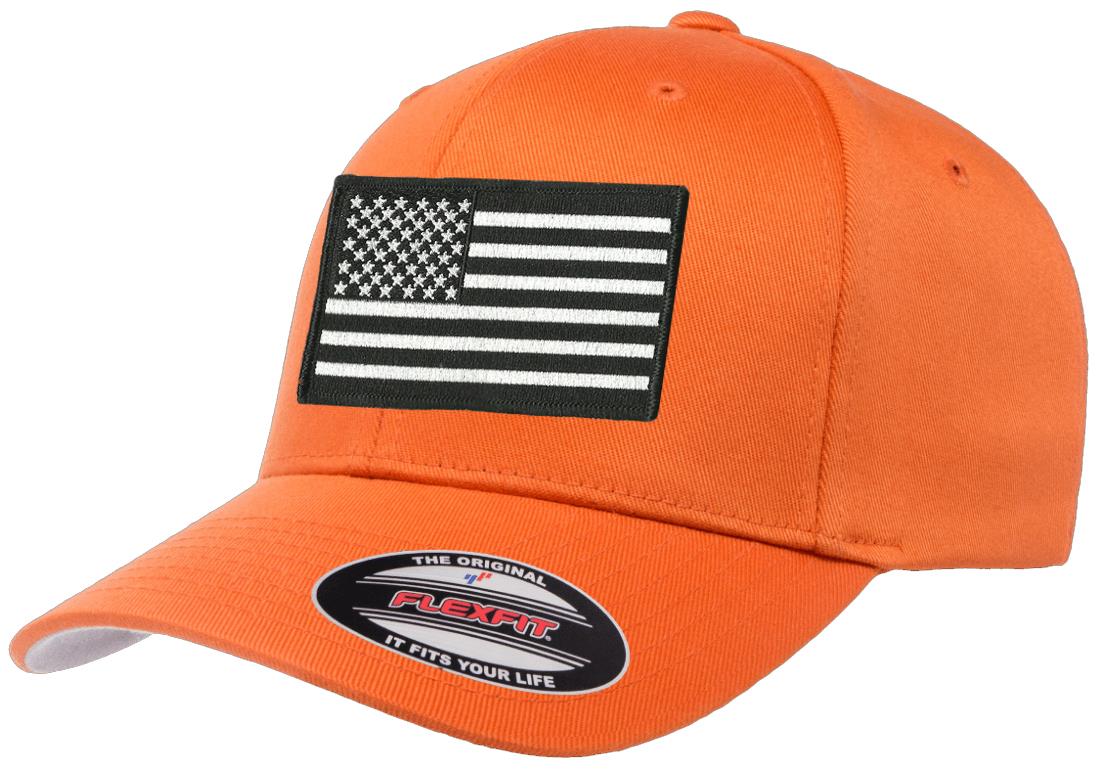 Tactical USA American Patriotic Flag Flexfit 6277 Baseball Fitted Hat Cap - Picture 20 of 26