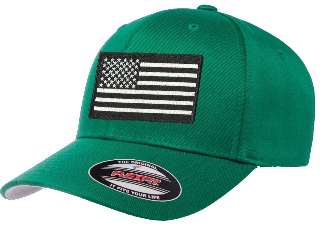 Tactical USA American Patriotic Flag Flexfit 6277 Baseball Fitted Hat Cap - Picture 21 of 26