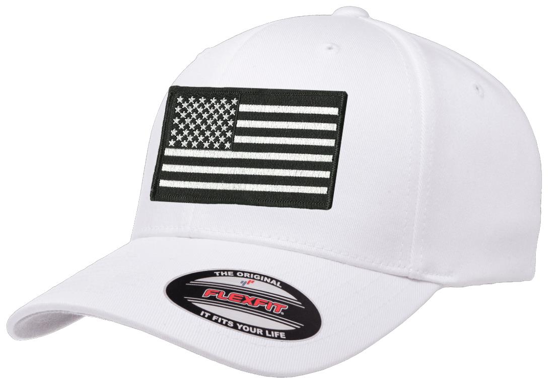 Tactical USA American Patriotic Flag Flexfit 6277 Baseball Fitted Hat Cap - Picture 26 of 26