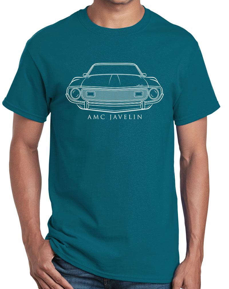 1973 1974 AMC Javelin Classic Front End Design Tshirt NEW Colors - Picture 16 of 23