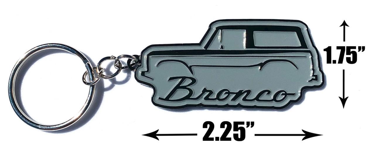 1966-77 Ford Bronco 4x4 Truck Classic Outline Design Metal Keychain NEW - Picture 11 of 12