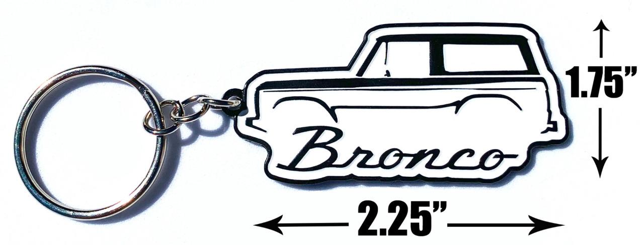 1966-77 Ford Bronco 4x4 Truck Classic Outline Design Metal Keychain NEW - Picture 10 of 12