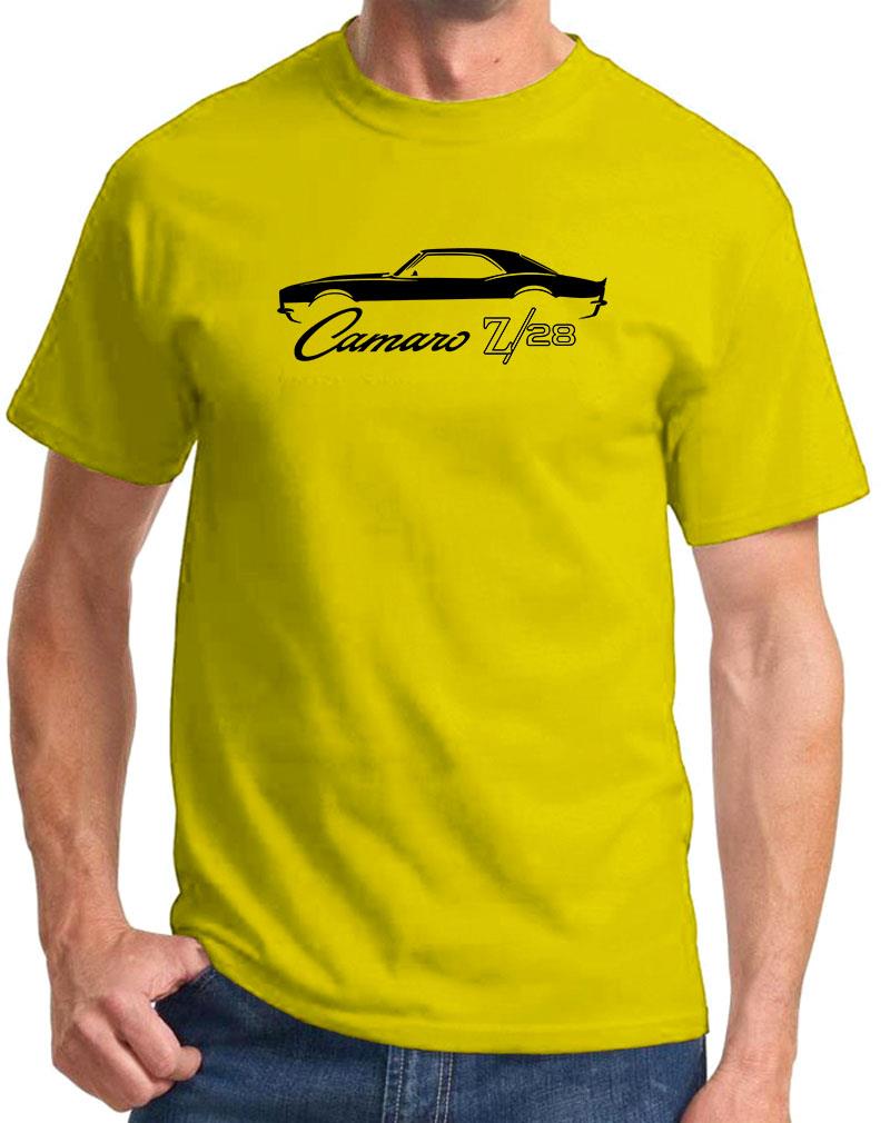 1969 Chevy Camaro Z/28 Muscle Car Classic Outline Design Tshirt NEW COLORS - Picture 8 of 23