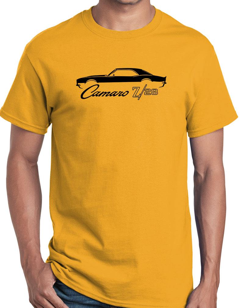 1969 Chevy Camaro Z/28 Muscle Car Classic Outline Design Tshirt NEW COLORS - Picture 3 of 23