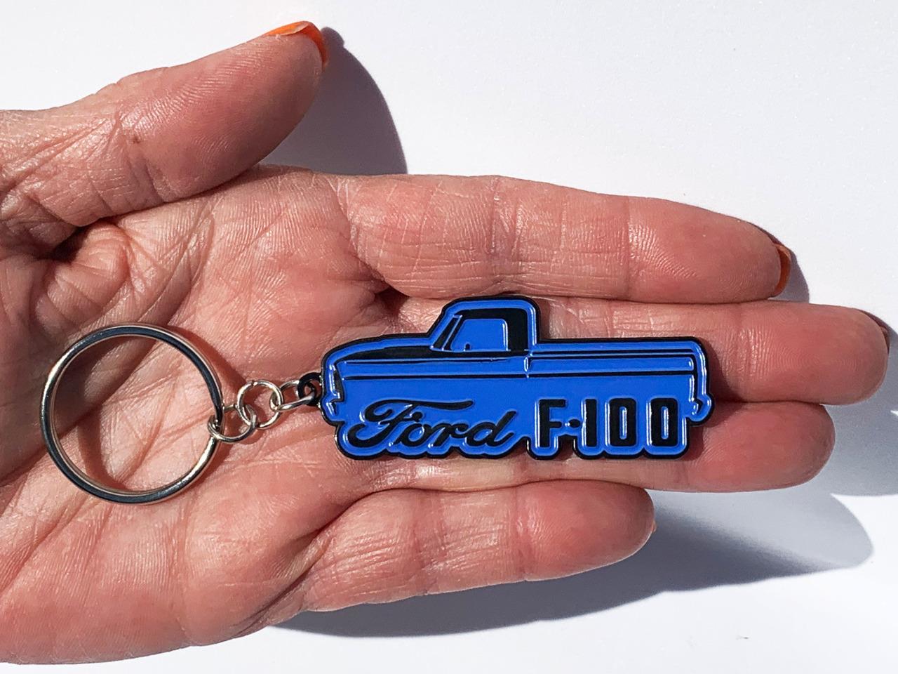1967-72 Ford F100 Pickup Truck Classic Outline Design Metal Keychain NEW - Picture 7 of 11