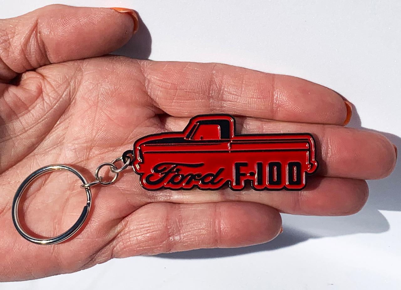 1967-72 Ford F100 Pickup Truck Classic Outline Design Metal Keychain NEW - Picture 8 of 11