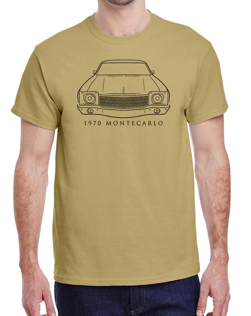 1970 Chevy Monte Carlo Classic Front End Design Tshirt NEW Colors - Picture 23 of 23