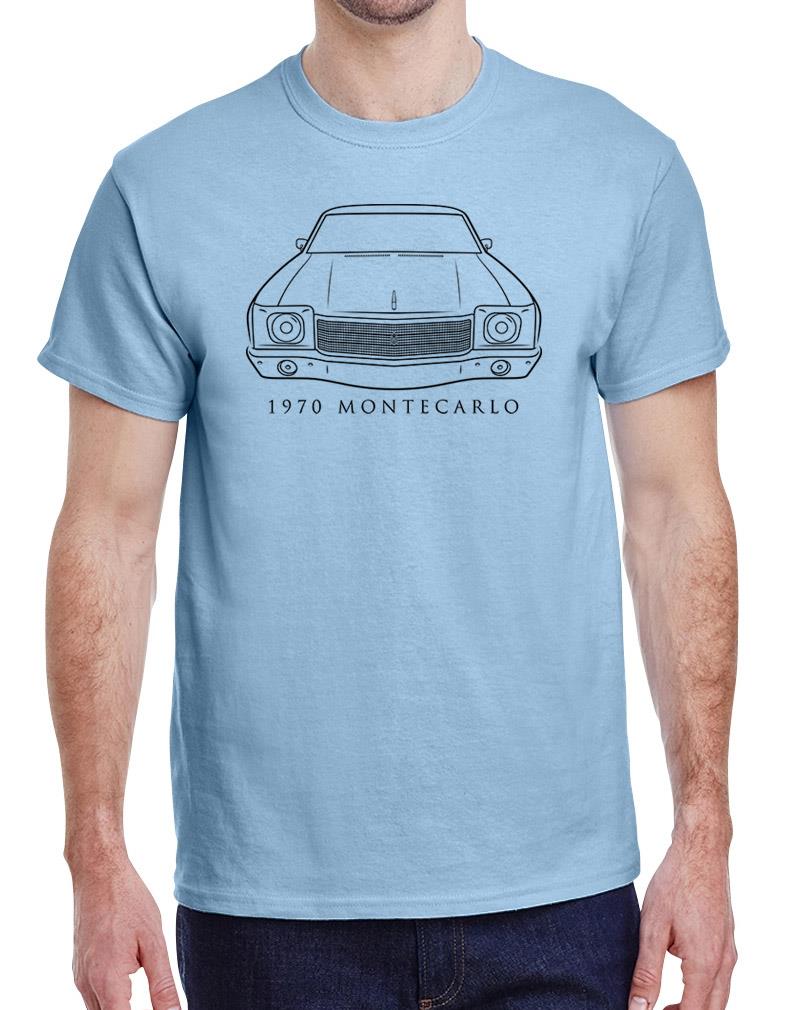 1970 Chevy Monte Carlo Classic Front End Design Tshirt NEW Colors - Picture 18 of 23