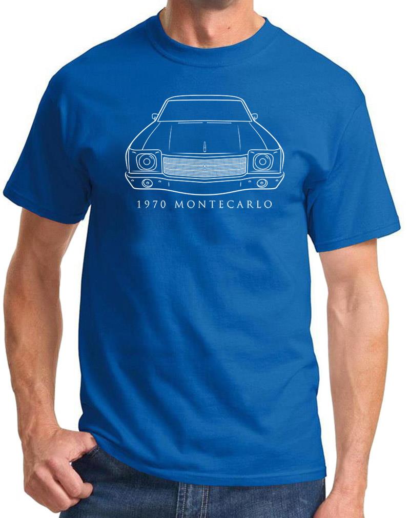1970 Chevy Monte Carlo Classic Front End Design Tshirt NEW Colors - Picture 10 of 23