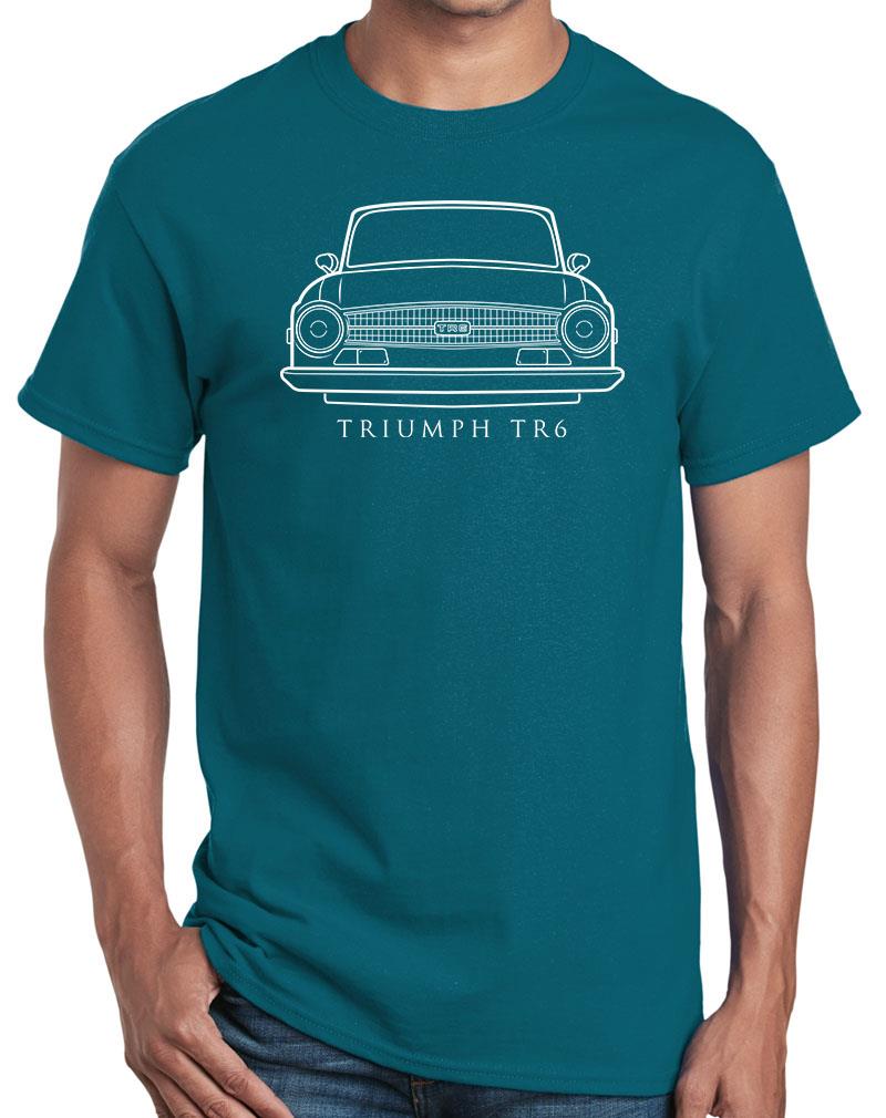 Triumph TR6 Sports Car Classic Front End Design Tshirt NEW Colors - Picture 16 of 23