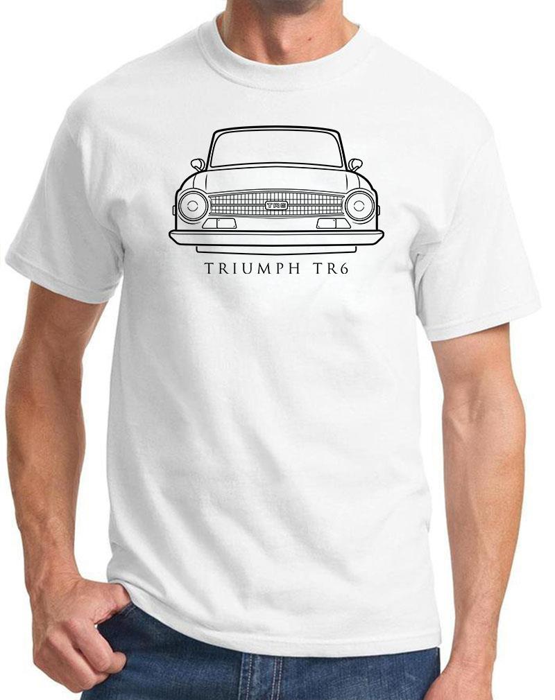 Triumph TR6 Sports Car Classic Front End Design Tshirt NEW Colors - Picture 7 of 23