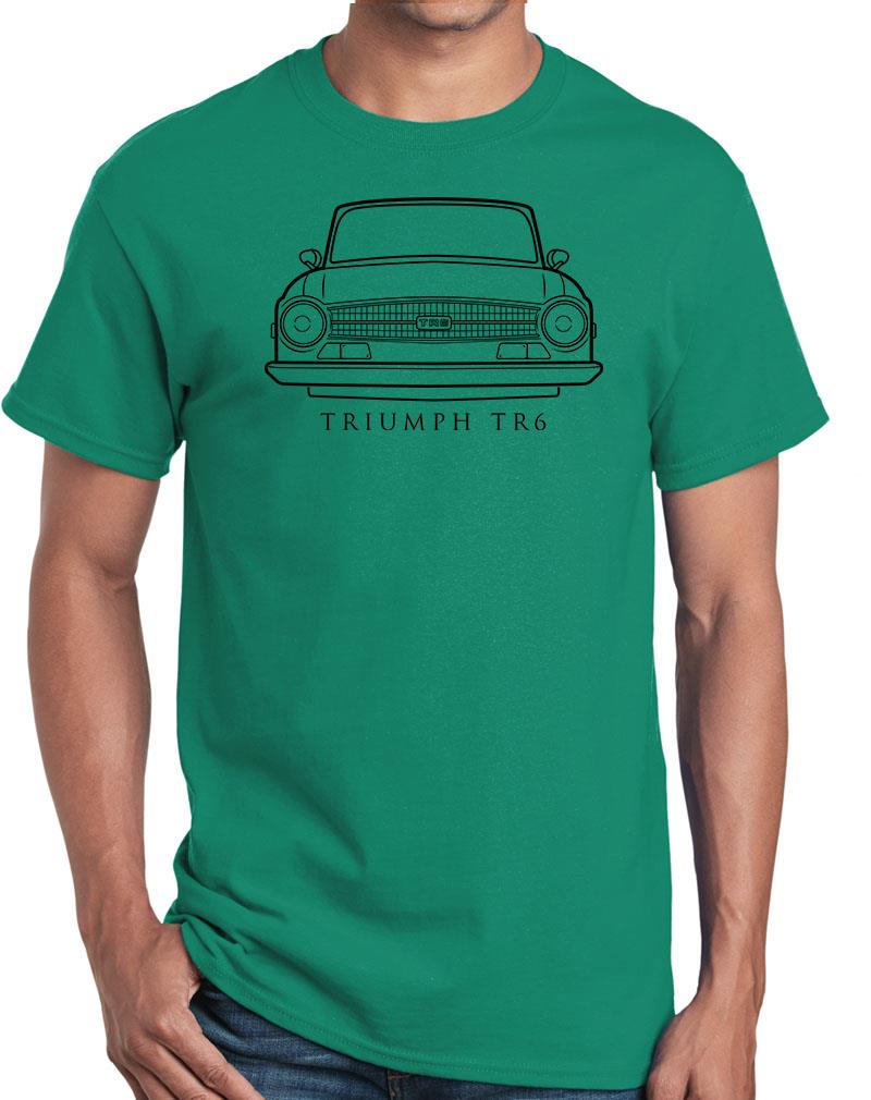 Triumph TR6 Sports Car Classic Front End Design Tshirt NEW Colors - Picture 21 of 23