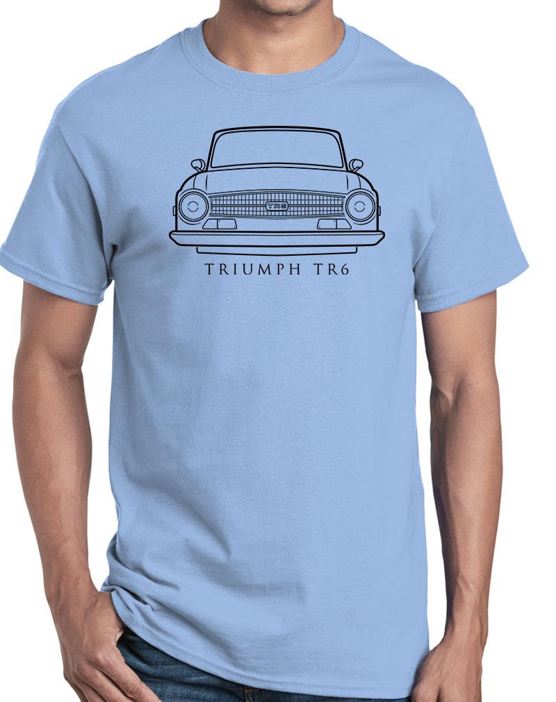 Triumph TR6 Sports Car Classic Front End Design Tshirt NEW Colors - Picture 18 of 23
