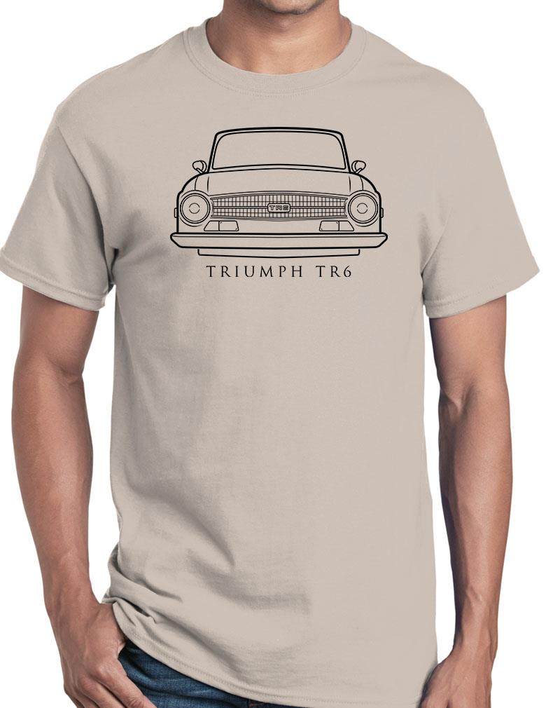 Triumph TR6 Sports Car Classic Front End Design Tshirt NEW Colors - Picture 22 of 23