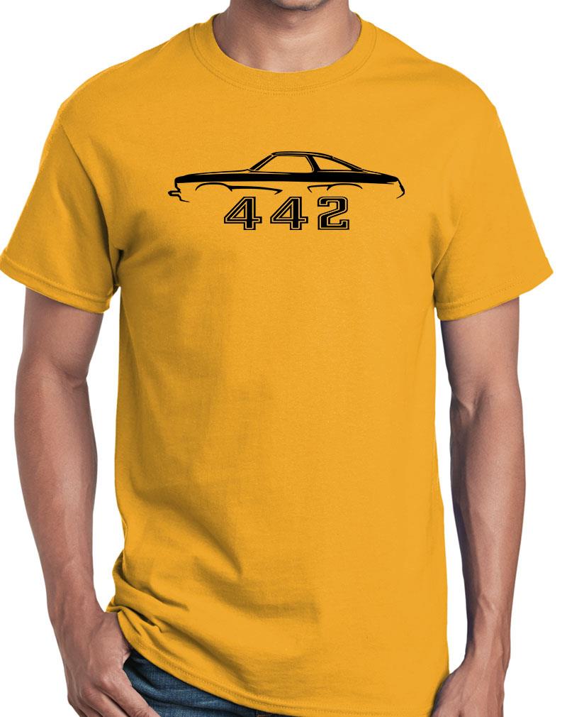 1973 1974 1975 Olds 442 Cutlass Classic Outline Design Tshirt NEW COLORS - Picture 3 of 23