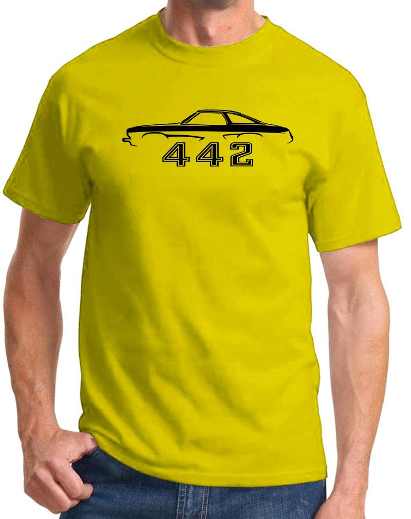 1973 1974 1975 Olds 442 Cutlass Classic Outline Design Tshirt NEW COLORS - Picture 8 of 23