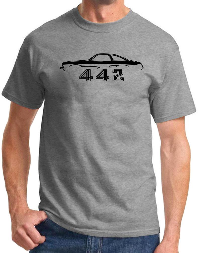 1973 1974 1975 Olds 442 Cutlass Classic Outline Design Tshirt NEW COLORS - Picture 4 of 23