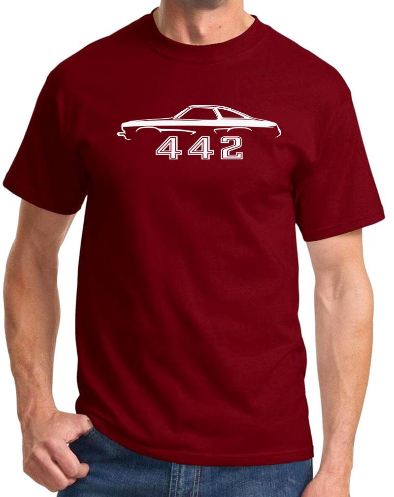 1973 1974 1975 Olds 442 Cutlass Classic Outline Design Tshirt NEW COLORS - Picture 11 of 23