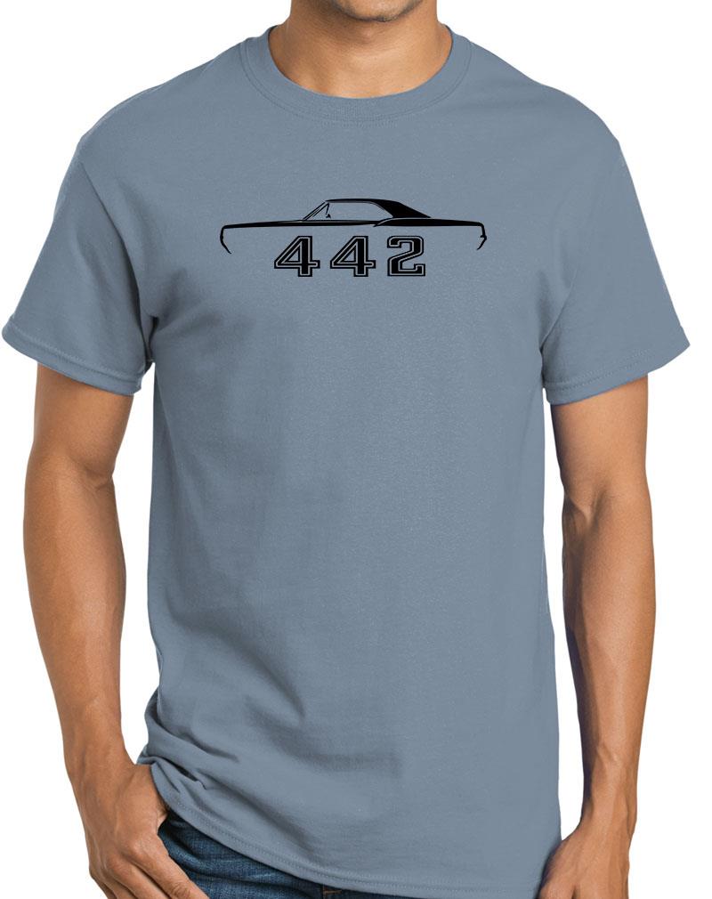 1966 1967 Olds Cutlass 442 Hardtop Outline Design Tshirt NEW COLORS - Picture 19 of 23