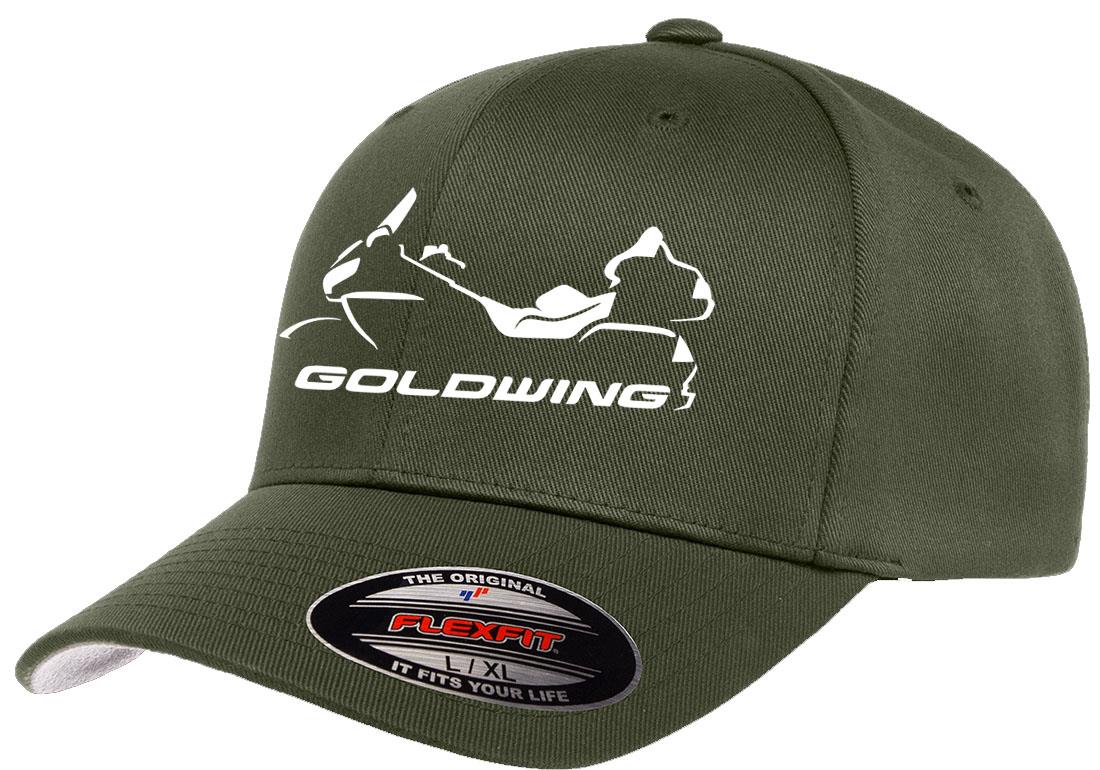Honda Goldwing Motorcycle Flexfit 6277 Athletic Baseball Fitted Hat Cap - Picture 9 of 9