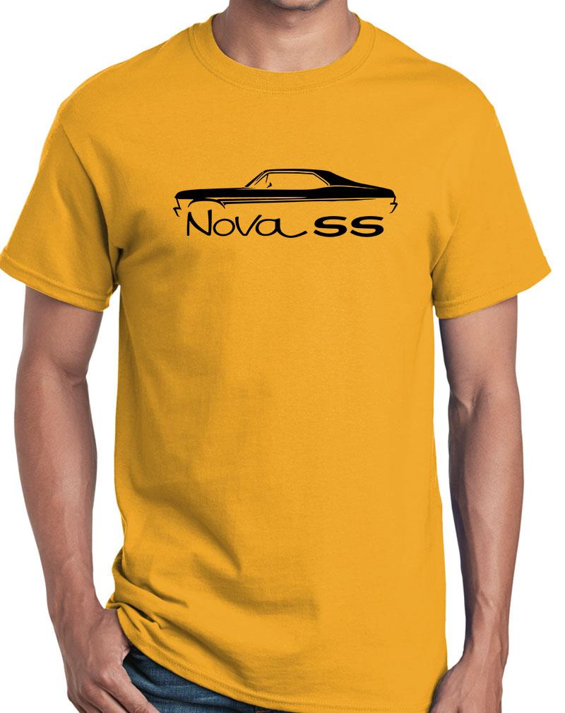 1968-71 Chevy Nova SS Hardtop Classic Outline Design Tshirt NEW COLORS - Picture 3 of 23