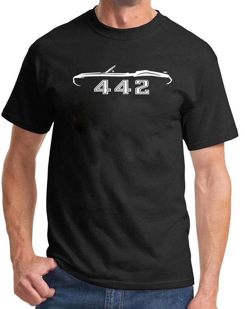 1970 1971 1972 Olds 442 Cutlass Convertible Outline Design Tshirt NEW COLORS - Picture 2 of 23