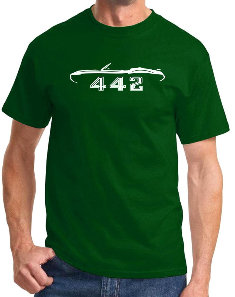 1970 1971 1972 Olds 442 Cutlass Convertible Outline Design Tshirt NEW COLORS - Picture 12 of 23