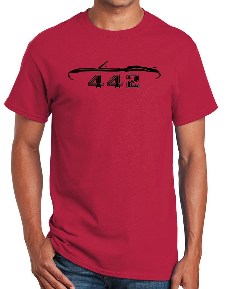1970 1971 1972 Olds 442 Cutlass Convertible Outline Design Tshirt NEW COLORS - Picture 20 of 23